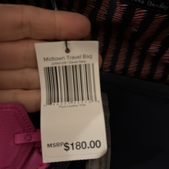 VERA BRADLEY Midtown Travel Bag in classic navy NWT - Picture 8 of 16